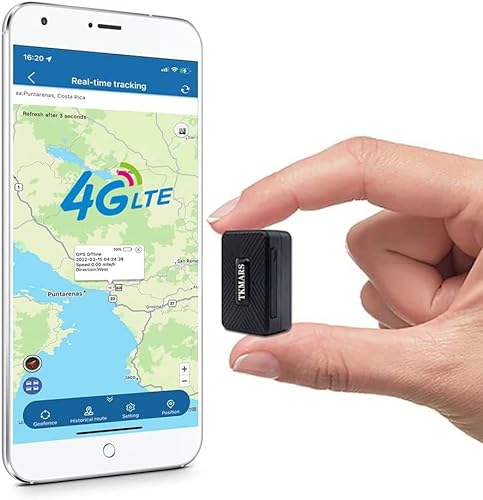 4G Mini Localizador GPS con Seguimiento en Vivo Rastreador GPS con 1500mAH Bateria para Coche Moto Bicicleta Niño IP65 Impermeable Imán Mini GPS Tracker Gratis App por Vida 4G TK913
